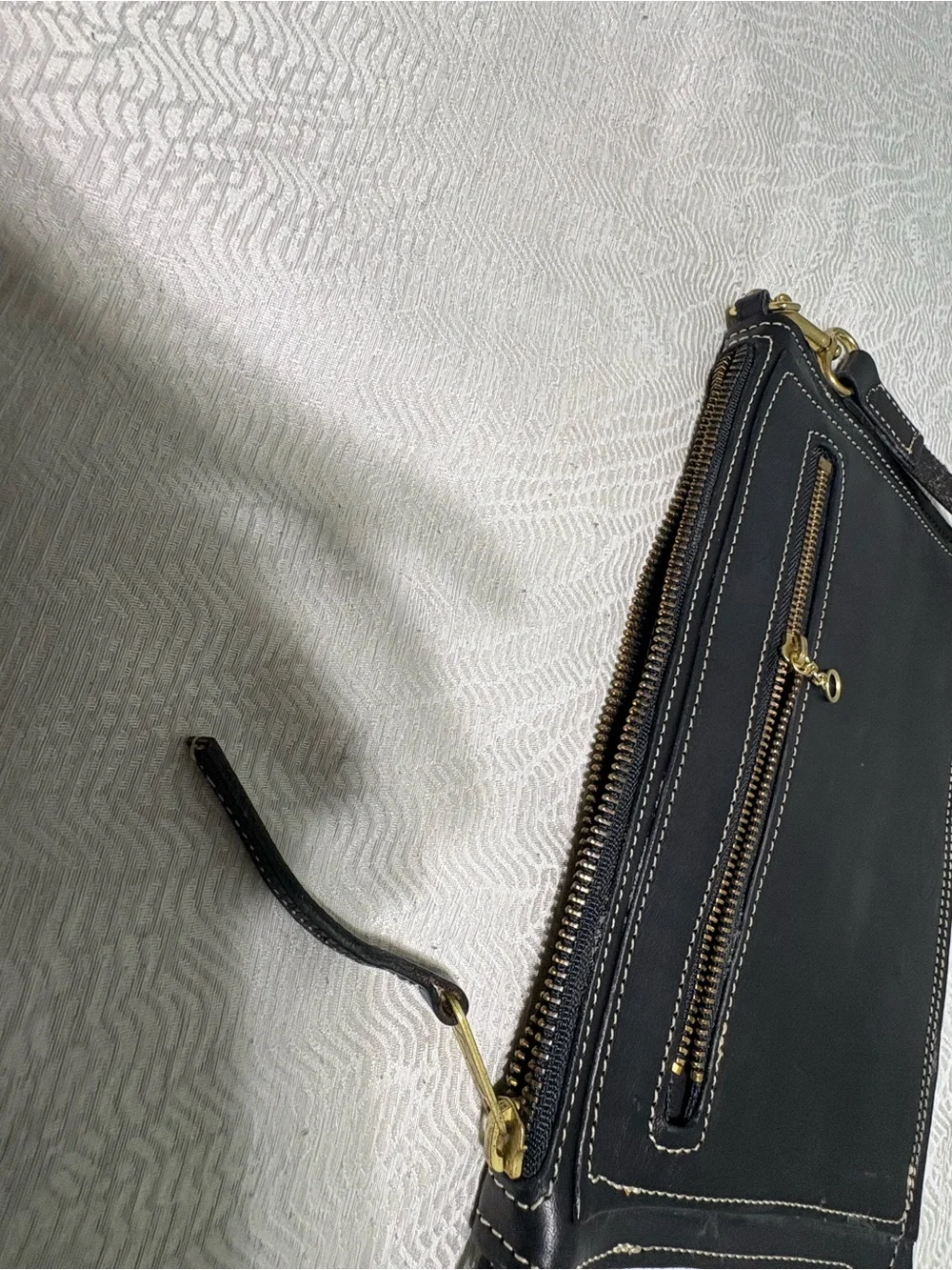 Happy Hollow Farm Made in Tennessee Black Leather Crossbody Bag